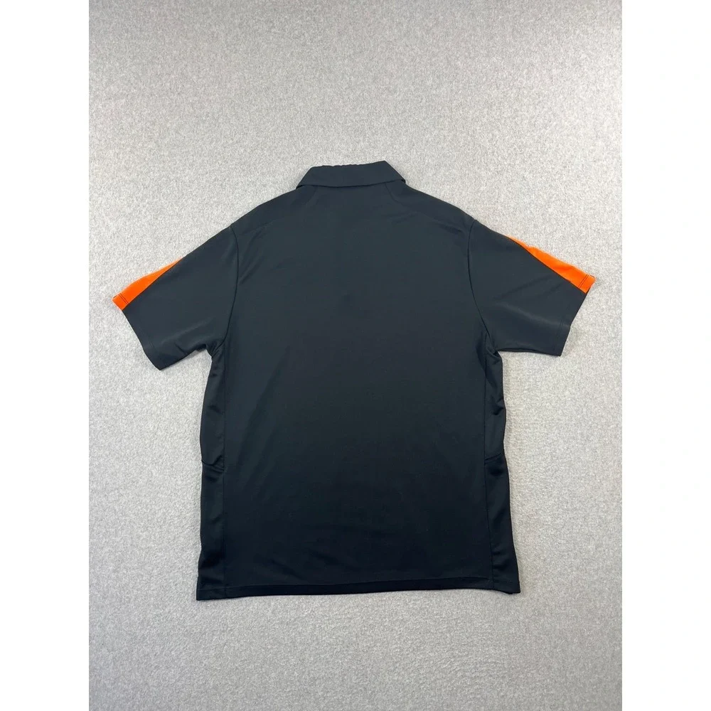 Oklahoma State University Polo Shirt Mens L Black Nike Dri Fit OSU Cowboys